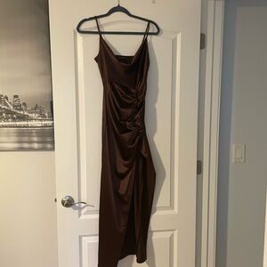 Elegant Brown Evening Dress